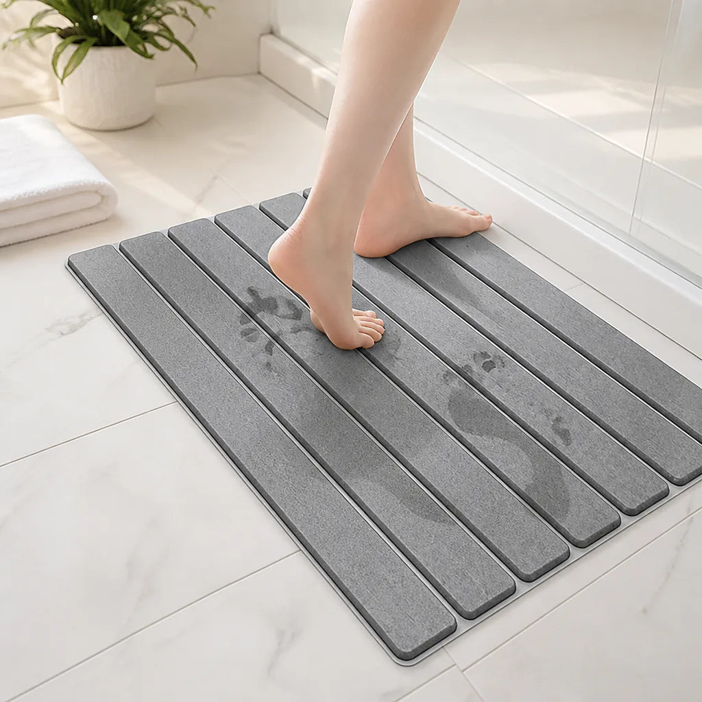 Tapis De Bain Diatomite Gris