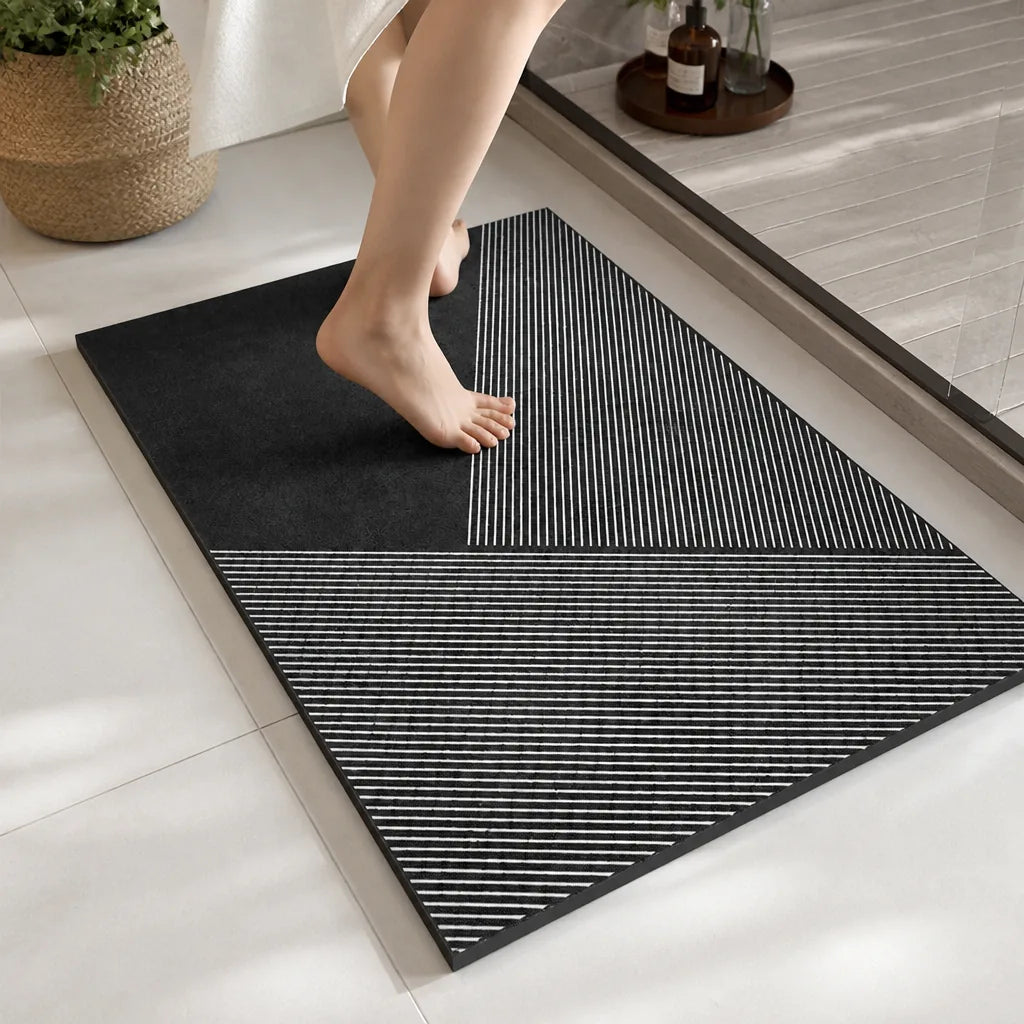 Tapis De Bain Diatomite Noir