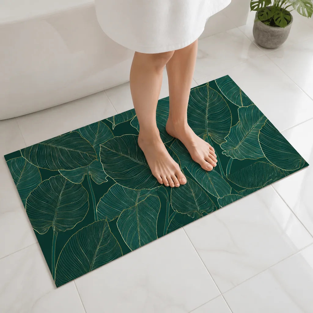 Tapis De Bain Diatomite Vert
