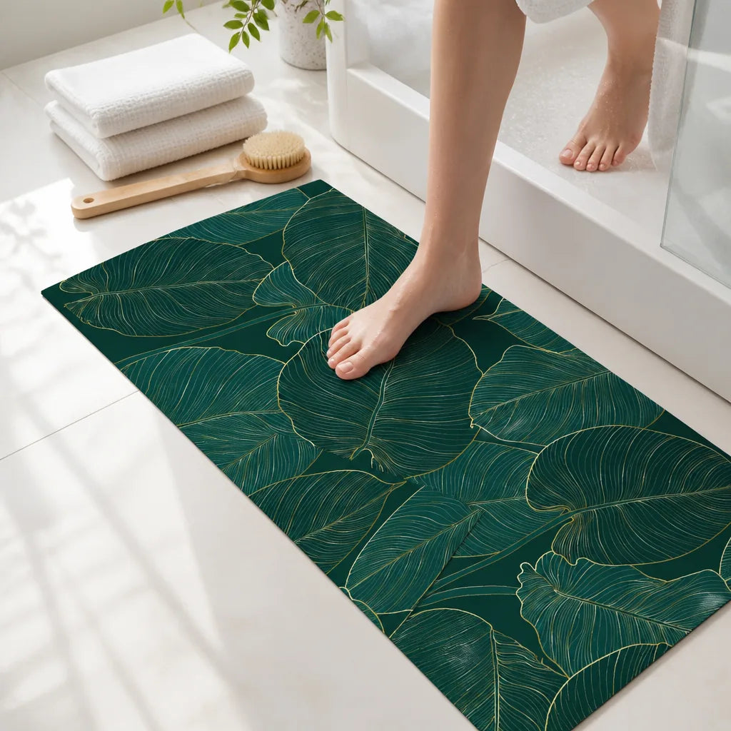 Tapis De Bain Diatomite Vert