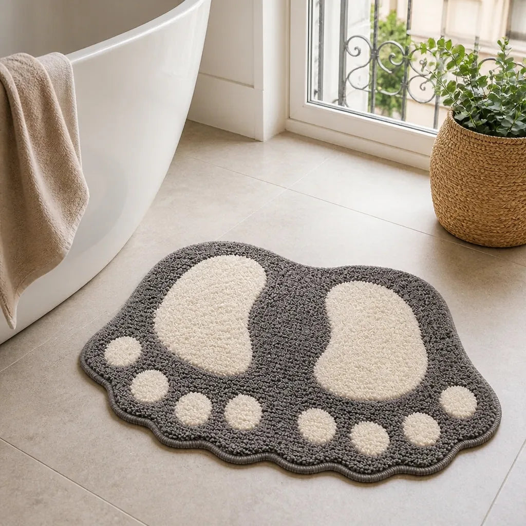 Tapis de bain en forme de pied
