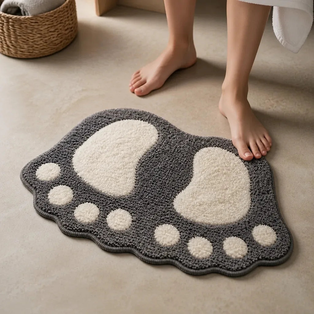 Tapis de bain en forme de pied
