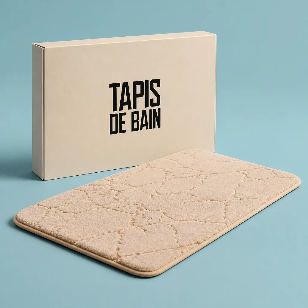 Tapis de bain epais beige