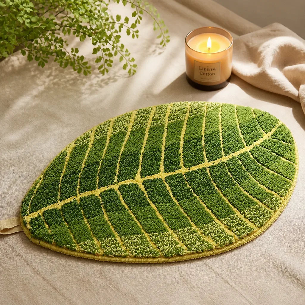 Tapis de bain feuille