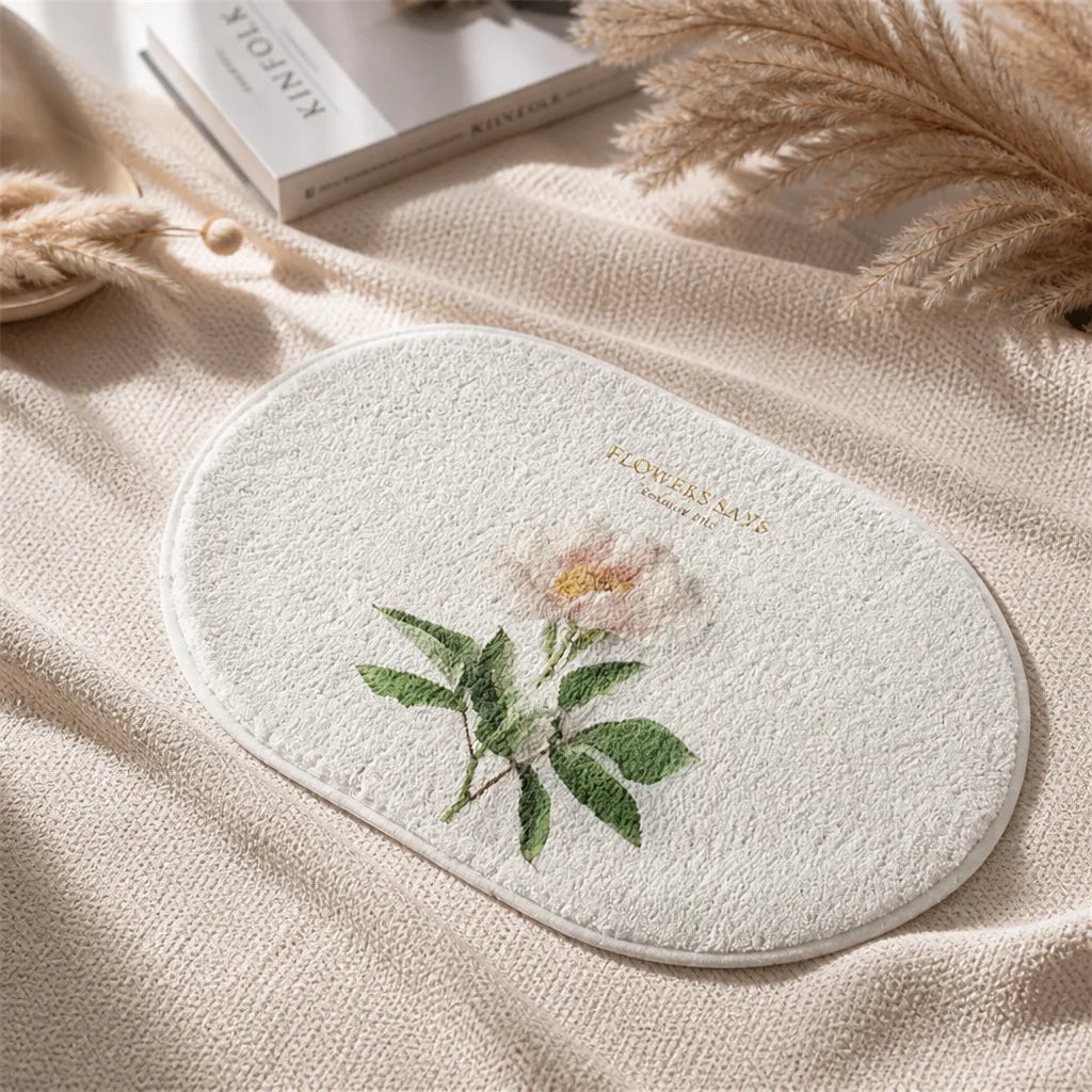 Tapis de bain fleur