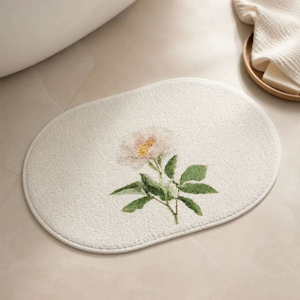 Tapis de bain fleur