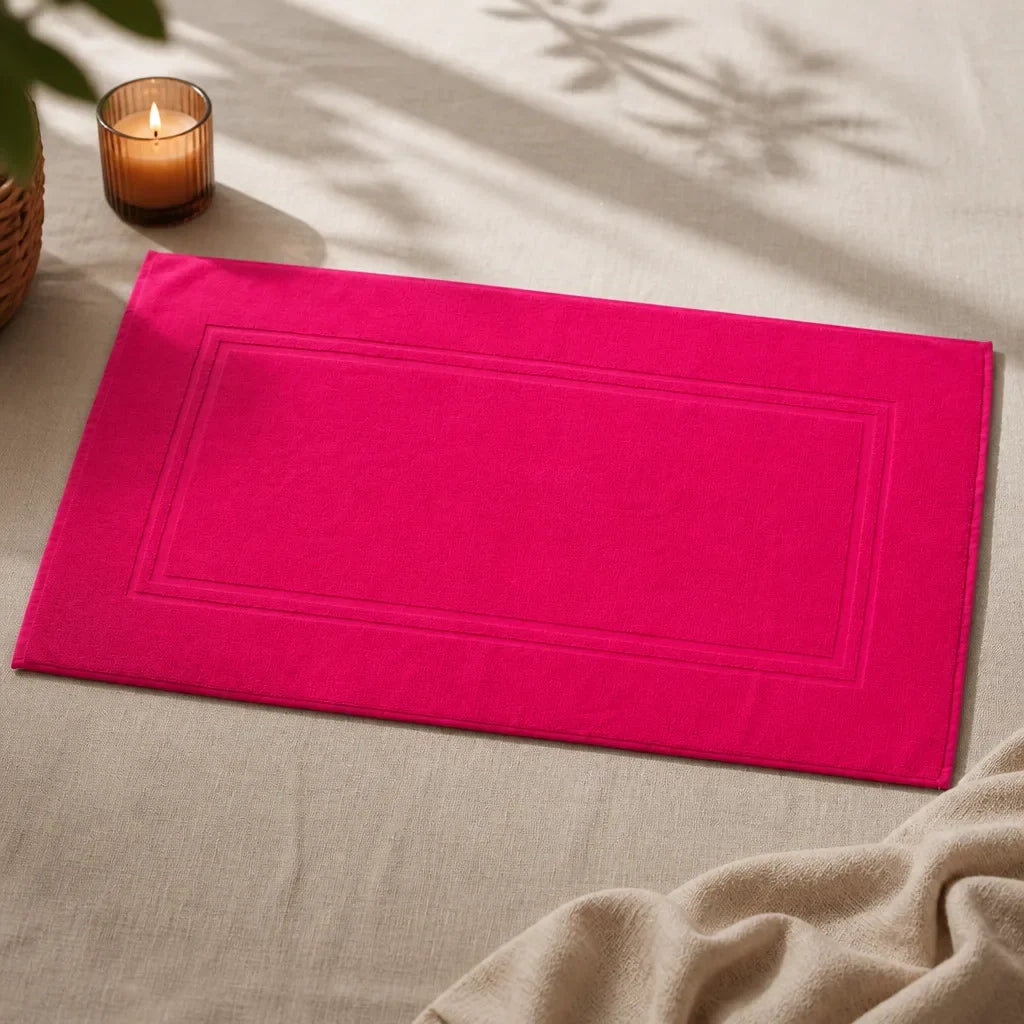 Tapis de bain fushia