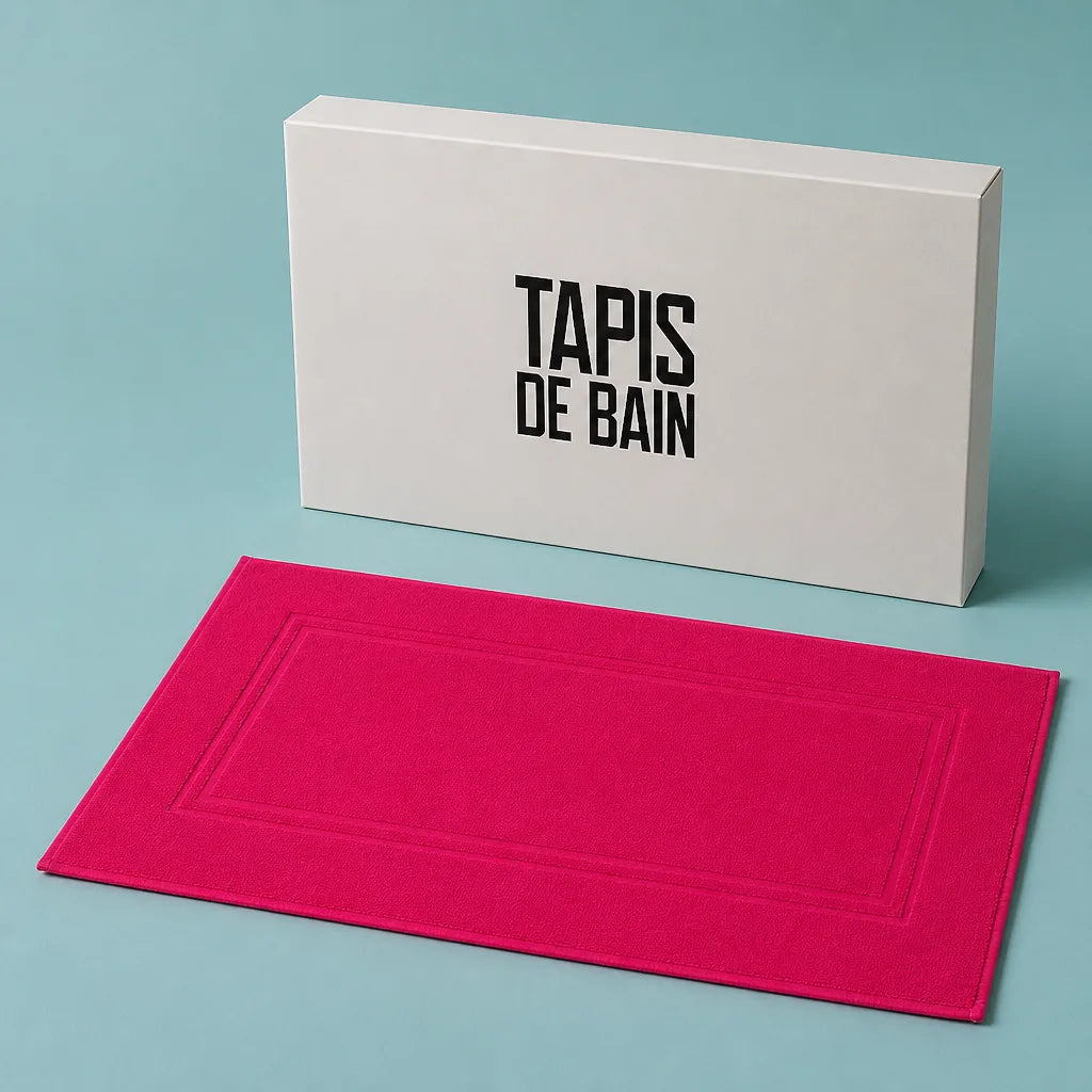 Tapis de bain fushia