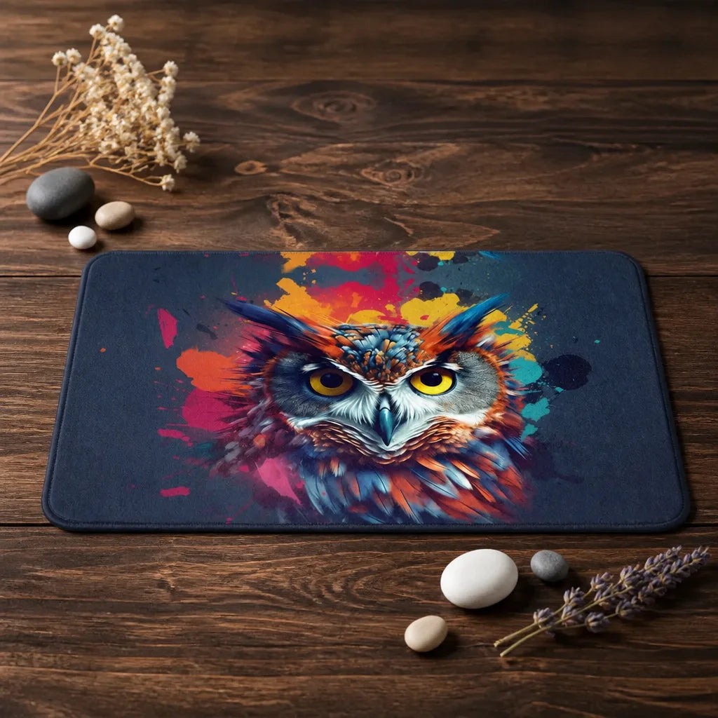 Tapis de bain hibou