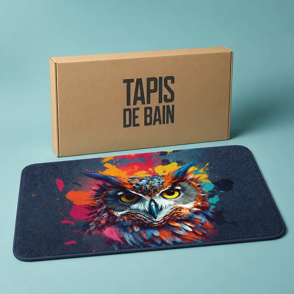 Tapis de bain hibou
