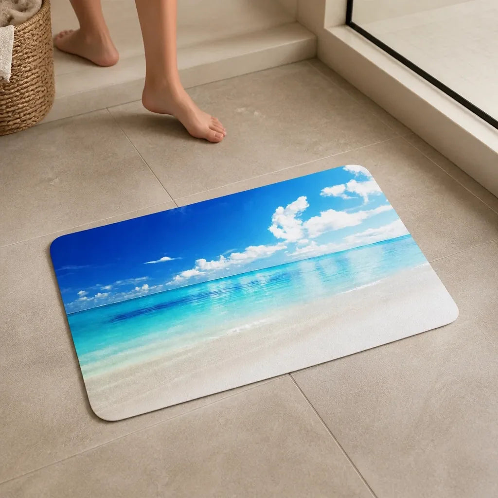 Tapis de bain imprimé