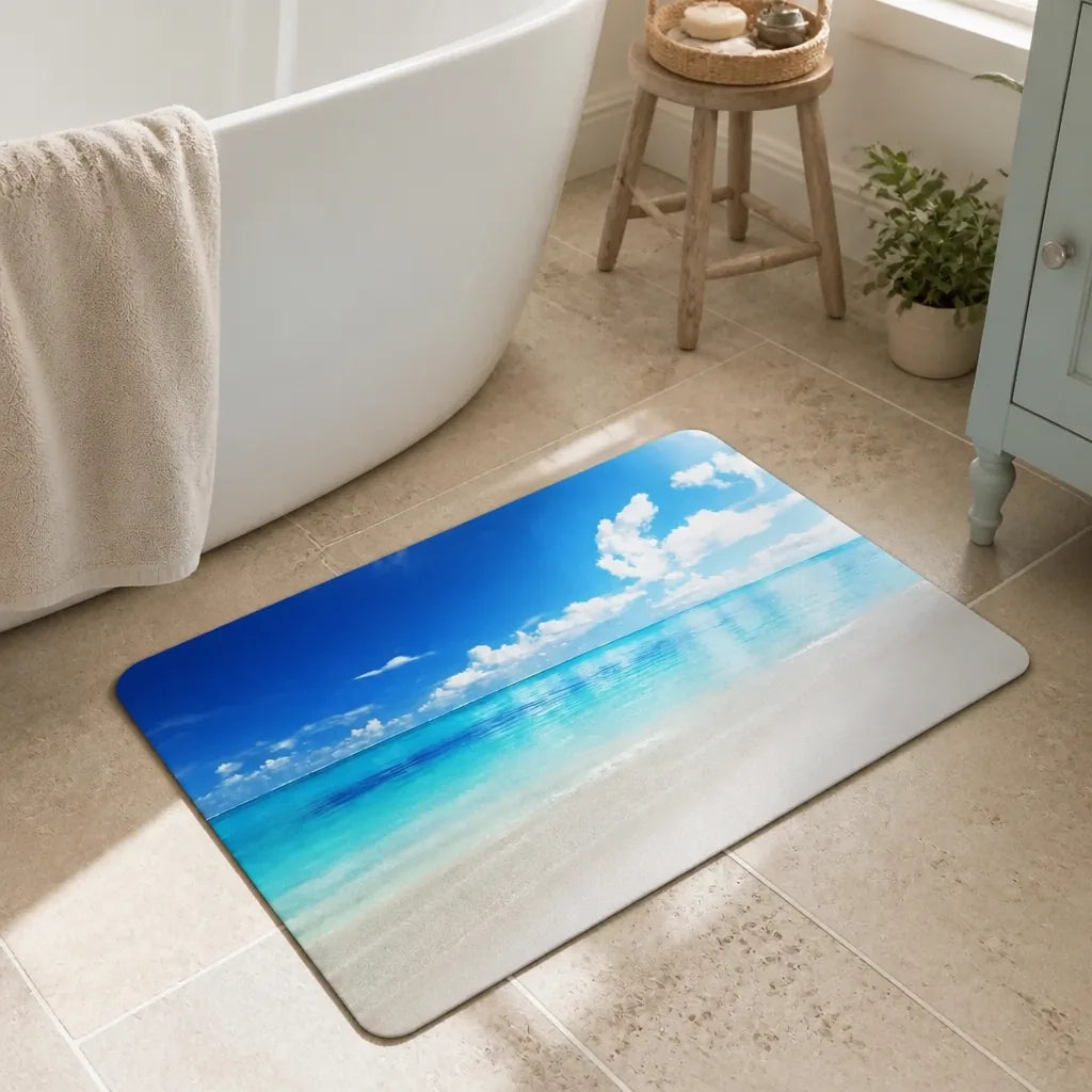 Tapis de bain imprimé