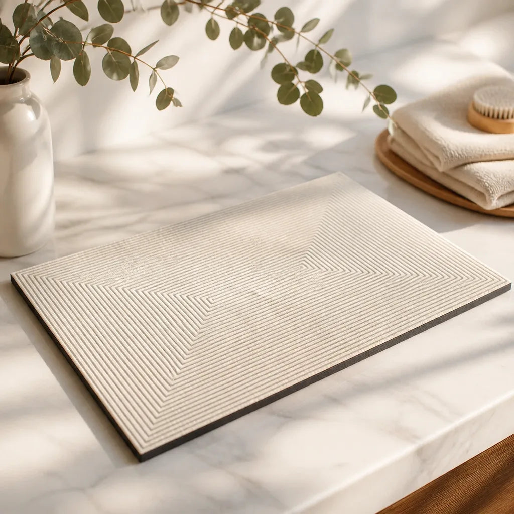 Tapis de bain ivoire