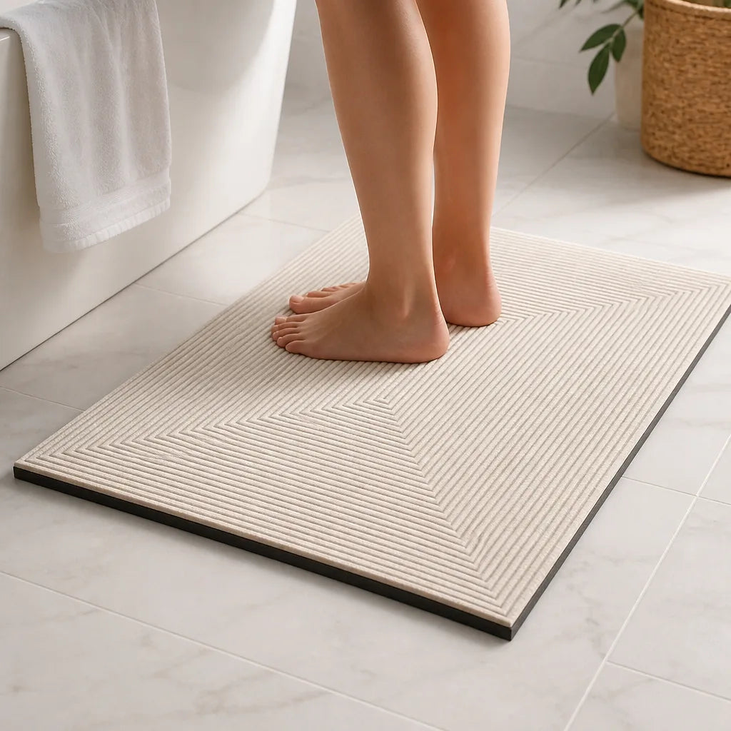 Tapis de bain ivoire