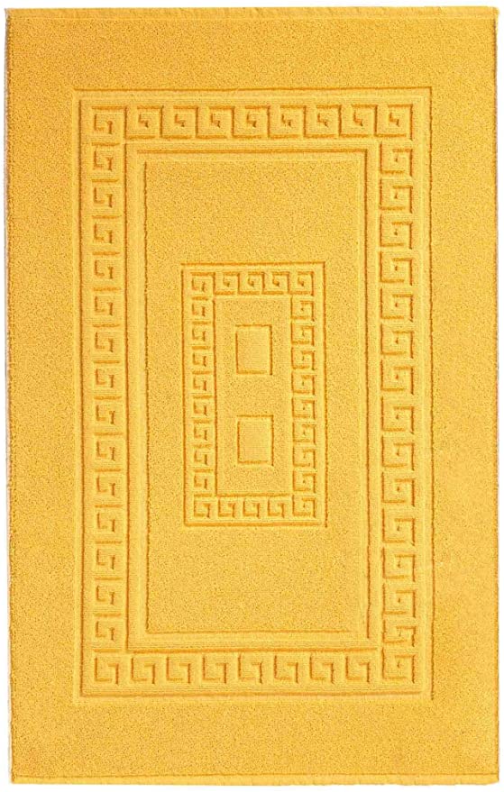 Tapis de salle de bain jaune