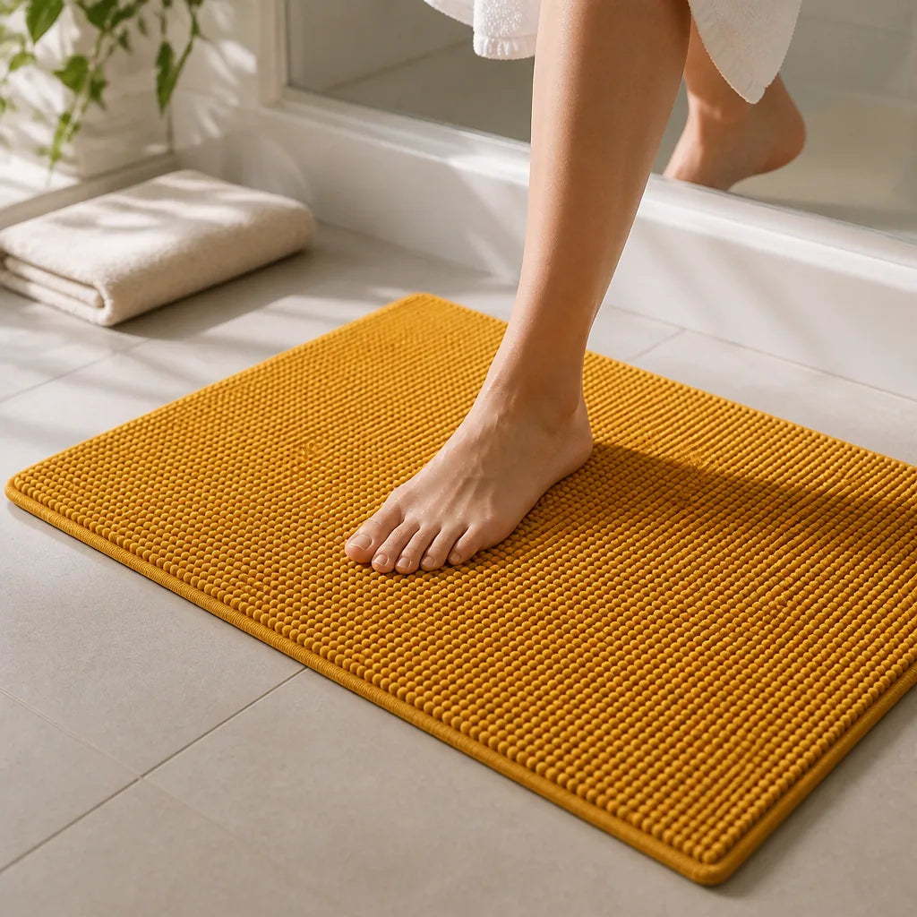 tapis-de-bain-jaune-moutarde