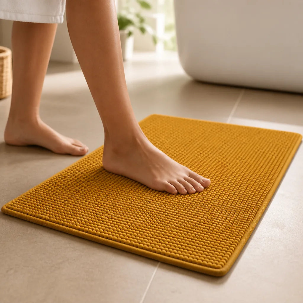tapis-de-bain-jaune-moutarde