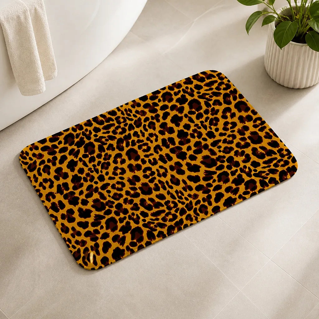 Tapis de bain léopard