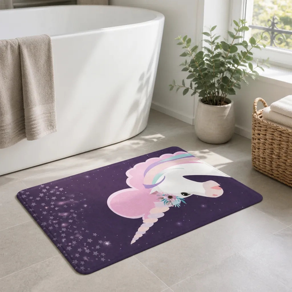 Tapis de bain licorne