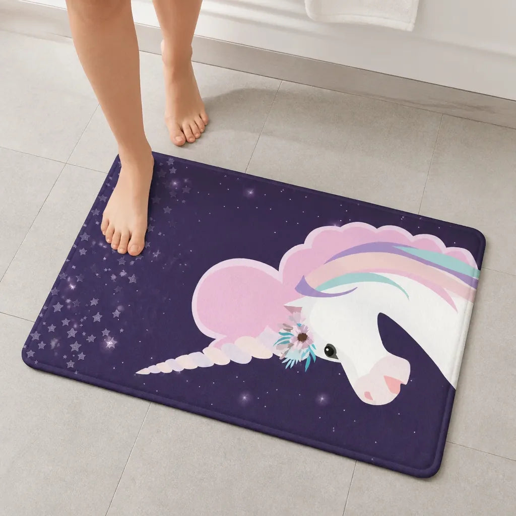 Tapis de bain licorne