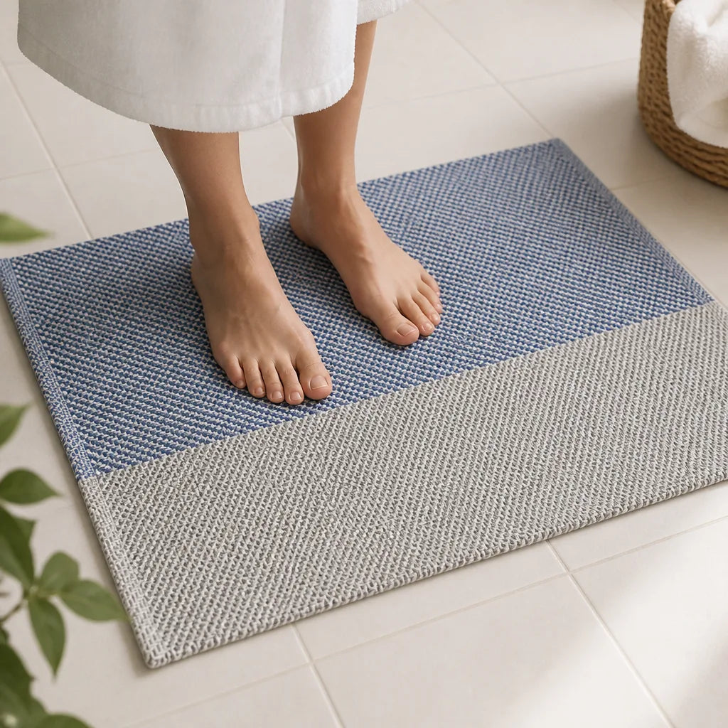 Tapis de bain lin