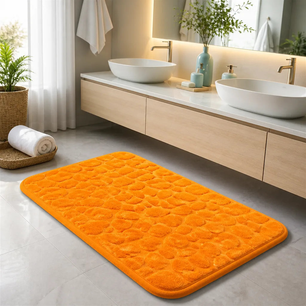 Tapis de bain mémoire de forme galet