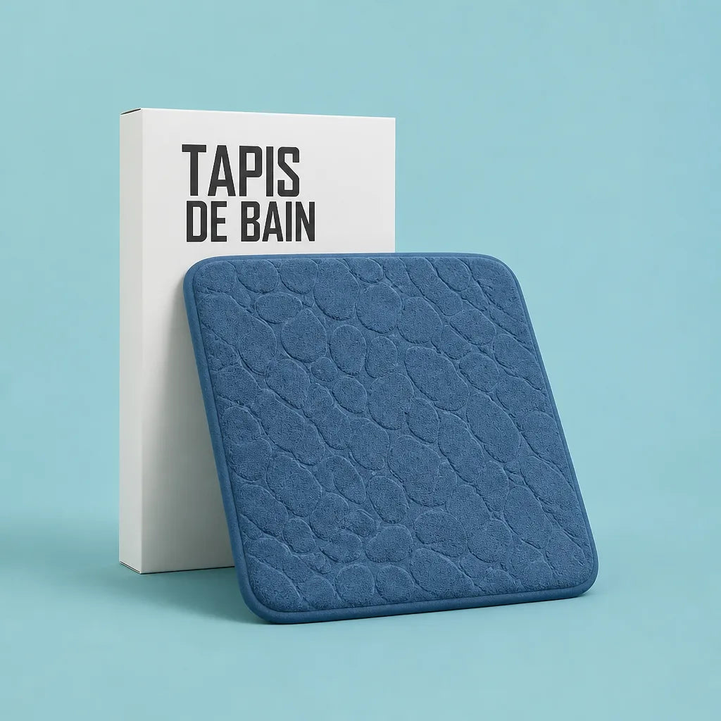 Tapis De Bain Motif Gouttes D'Eau Antidérapant