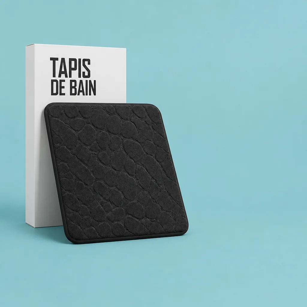 Tapis De Bain Motif Gouttes D'Eau Antidérapant