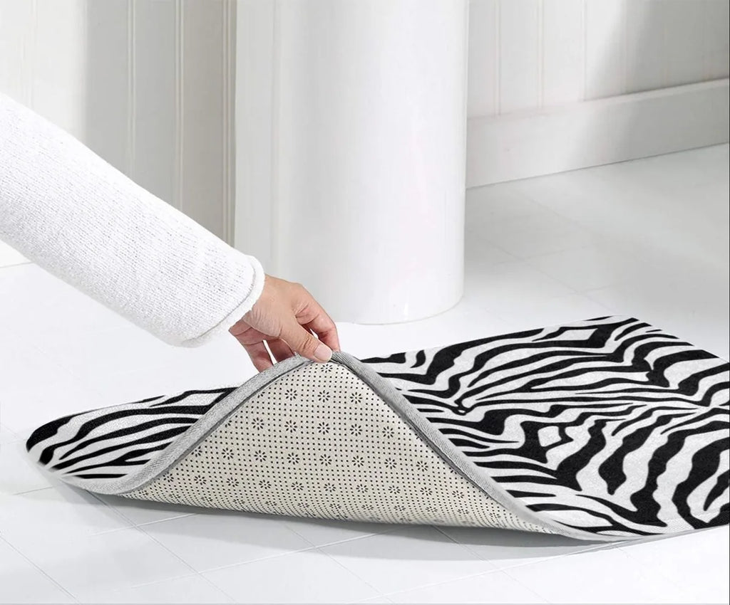 tapis de bain noir et blanc 2