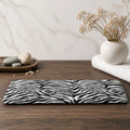 tapis de bain noir et blanc
