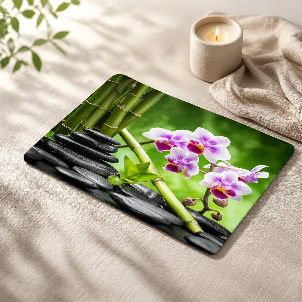 Tapis de bain orchidee