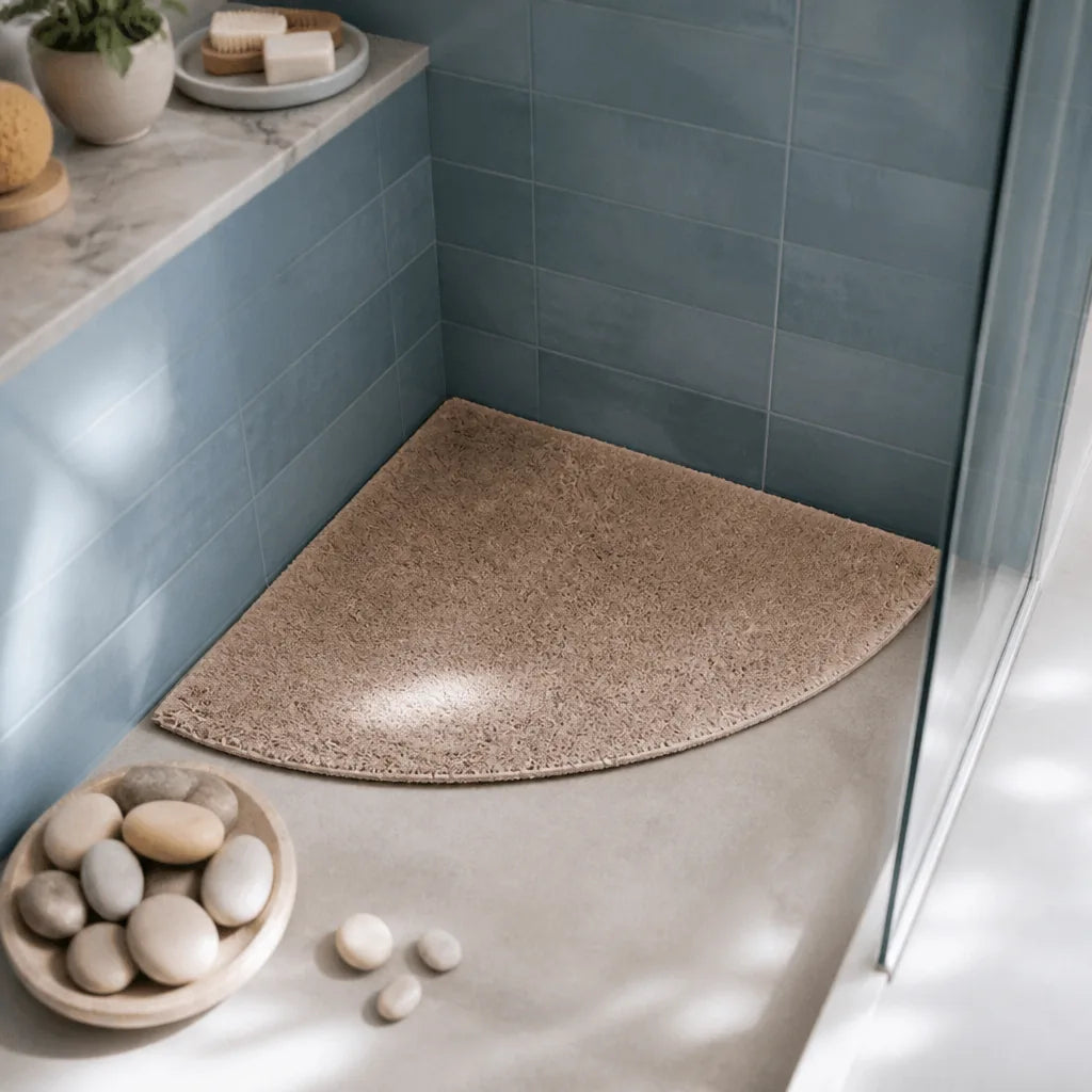 Tapis de bain pour douche d'angle