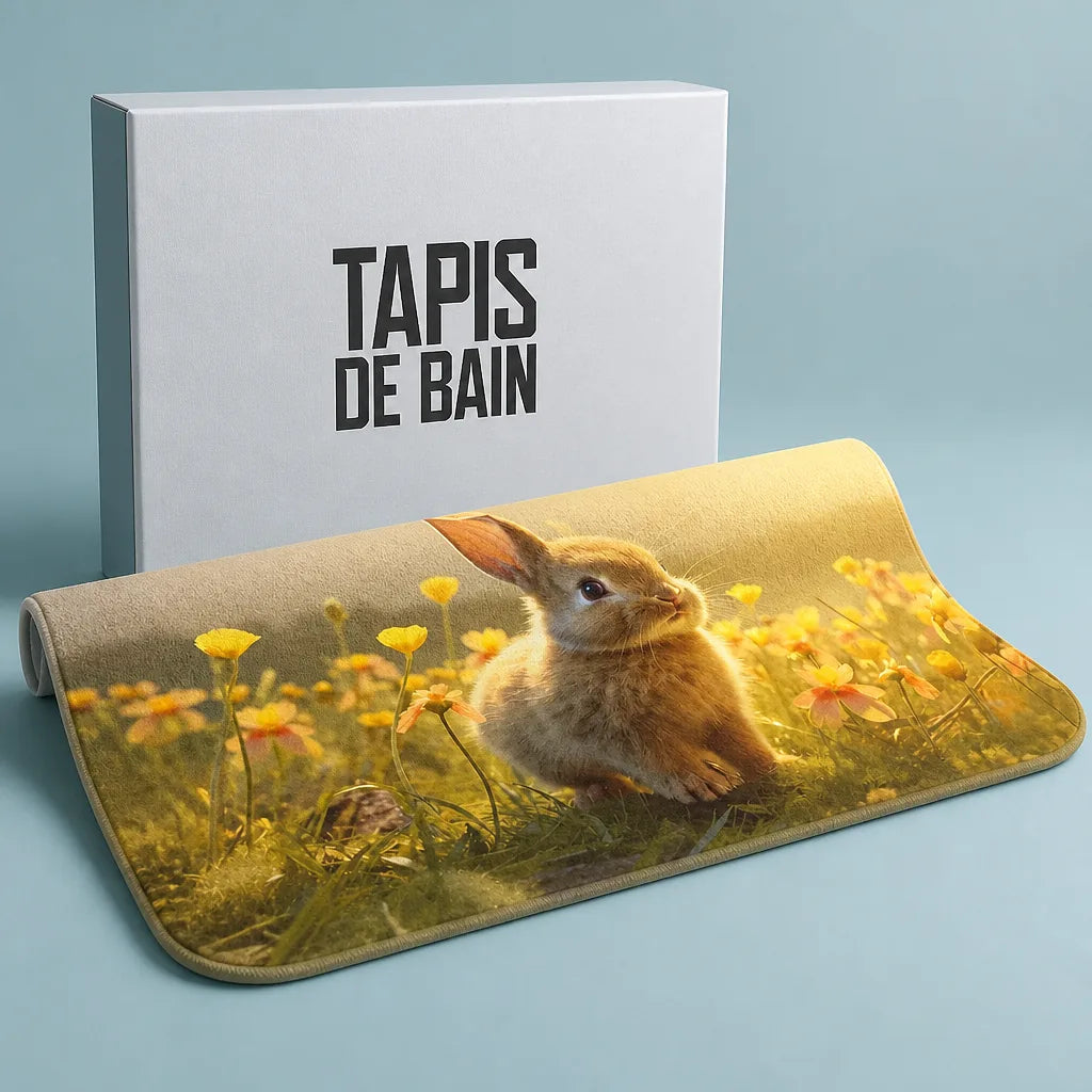 Tapis de bain pour lapin tapis de bain