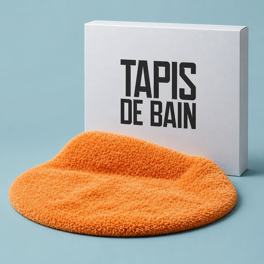 Tapis de bain rond orange tapis de bain