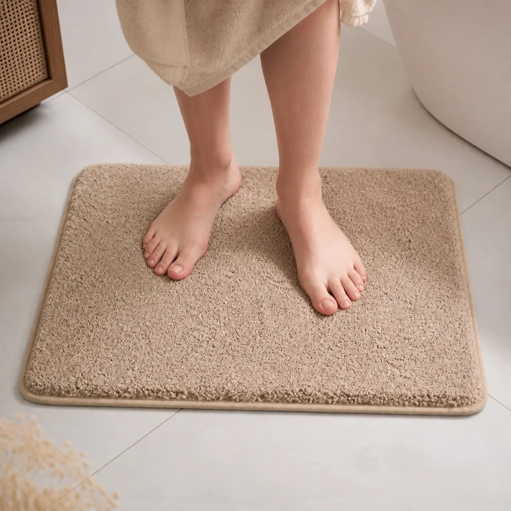 Tapis de bain taupe