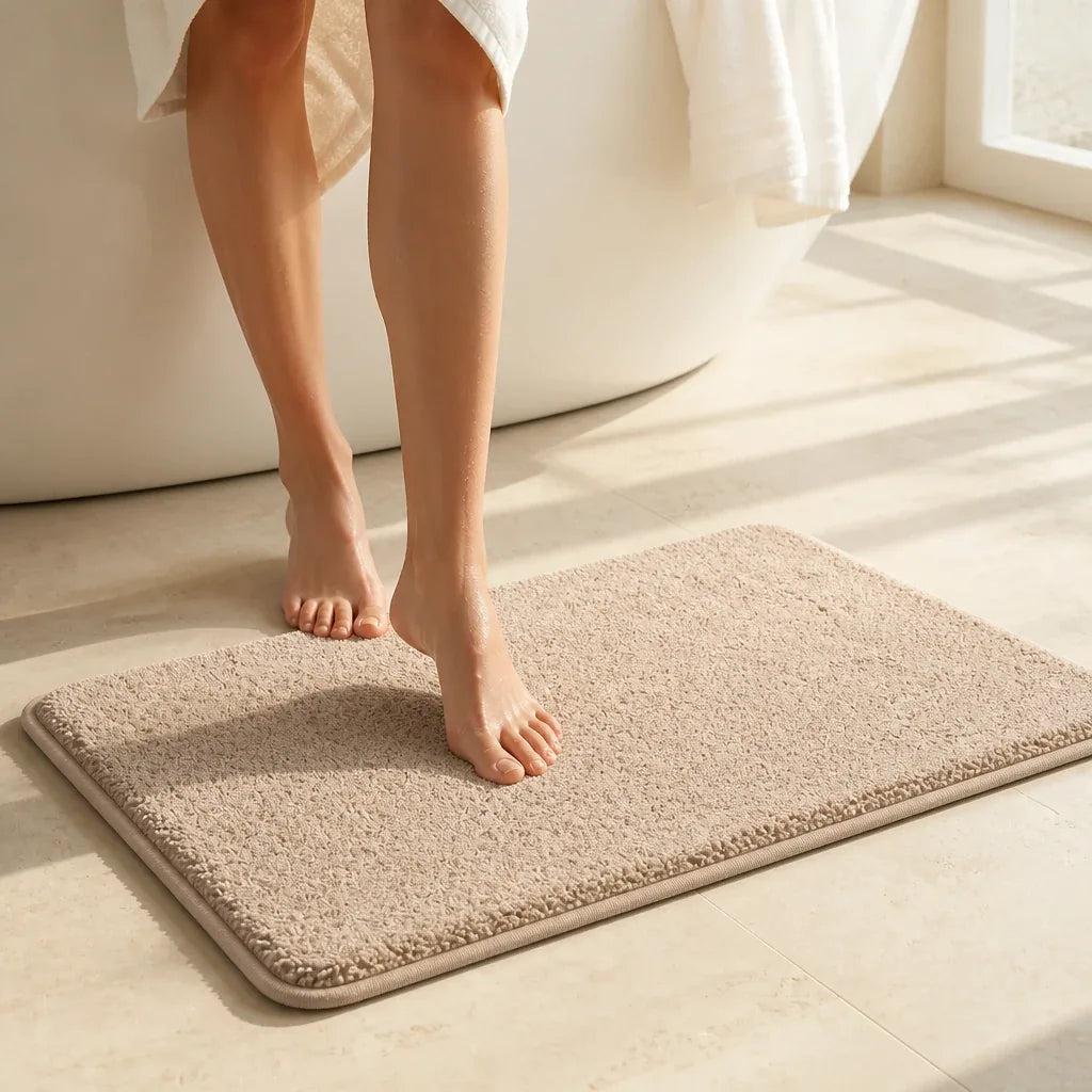 Tapis de bain taupe