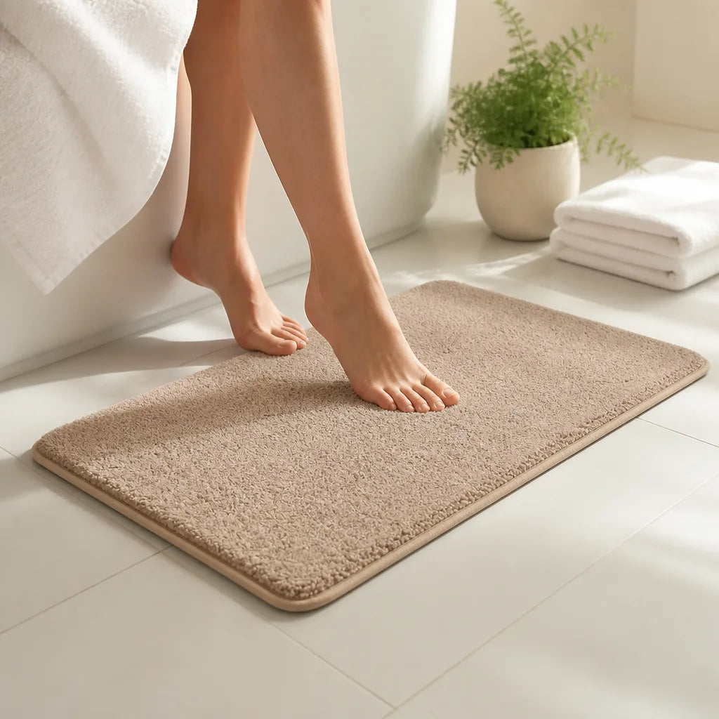 Tapis de bain taupe