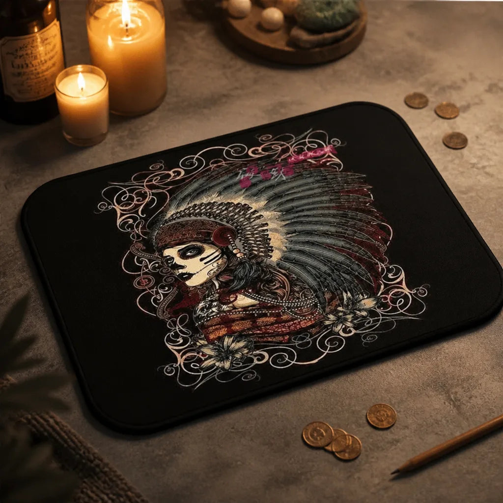Tapis de bain tete de mort