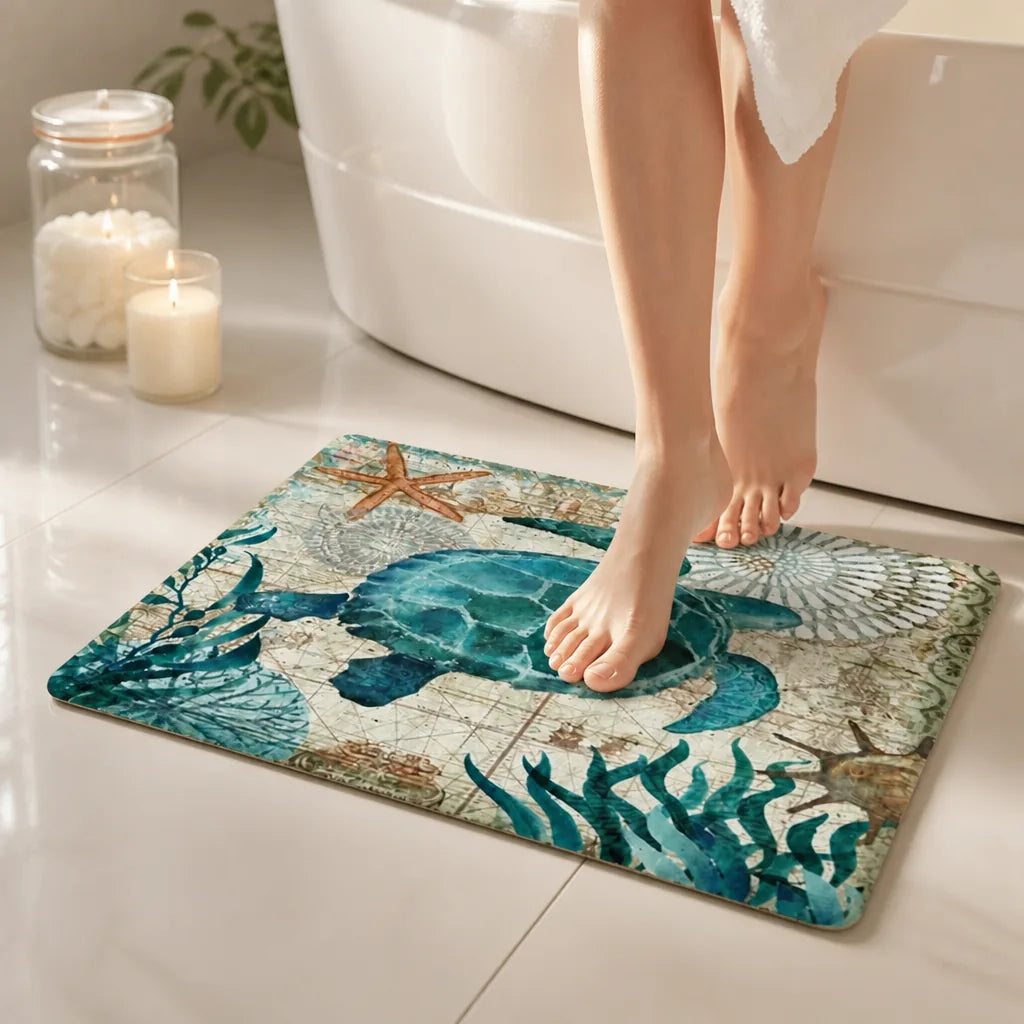 Tapis de bain tortue