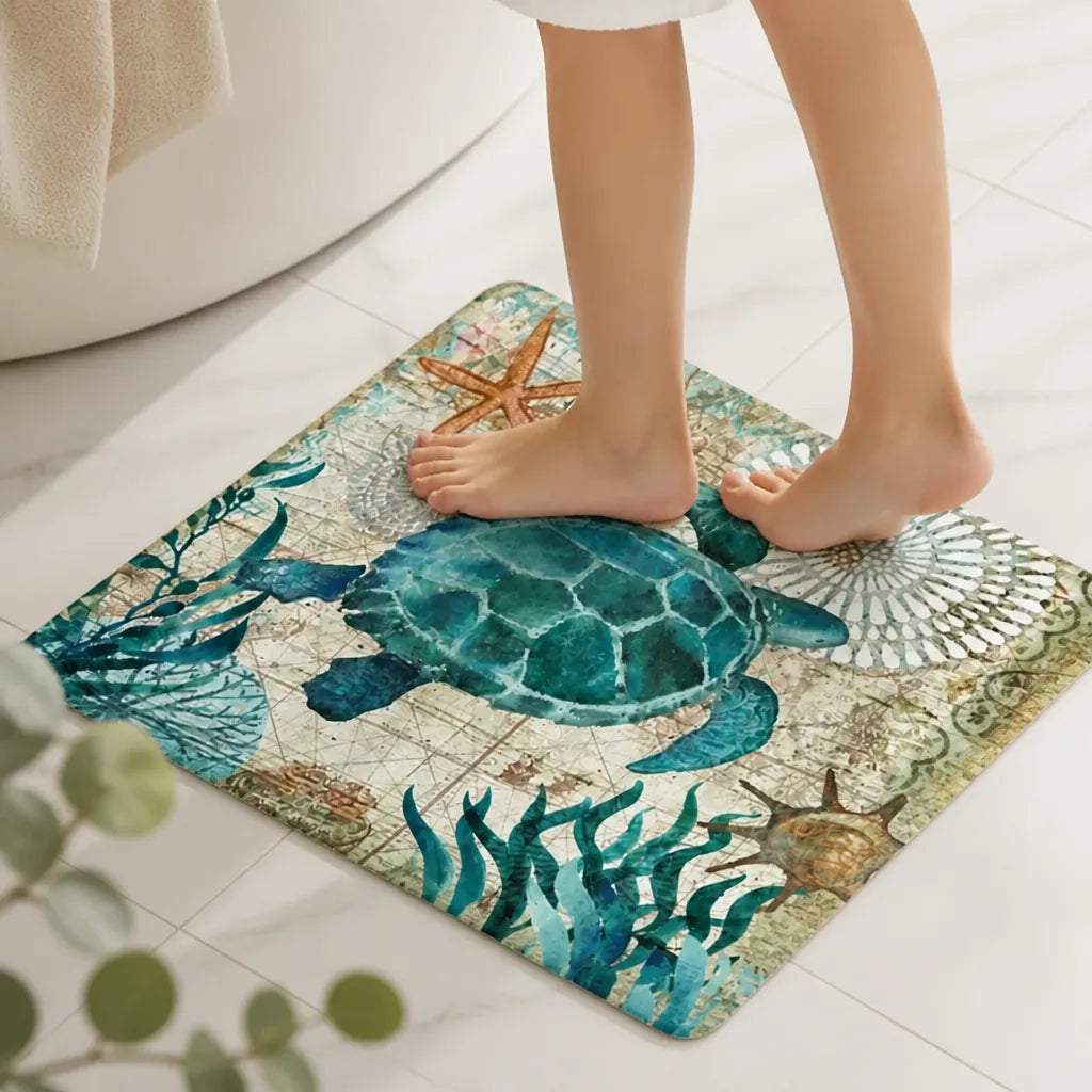 Tapis de bain tortue