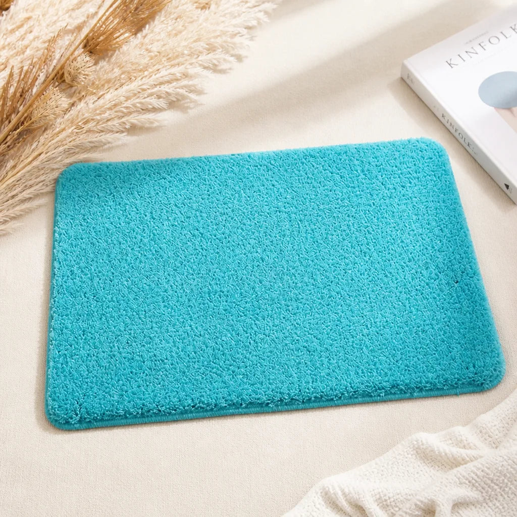 Tapis de bain turquoise