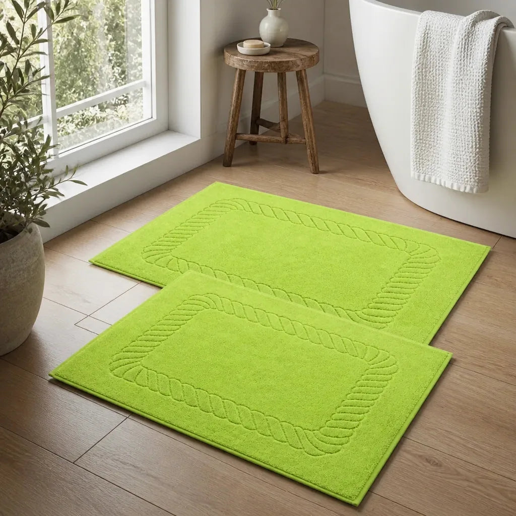 Tapis de bain vert anis