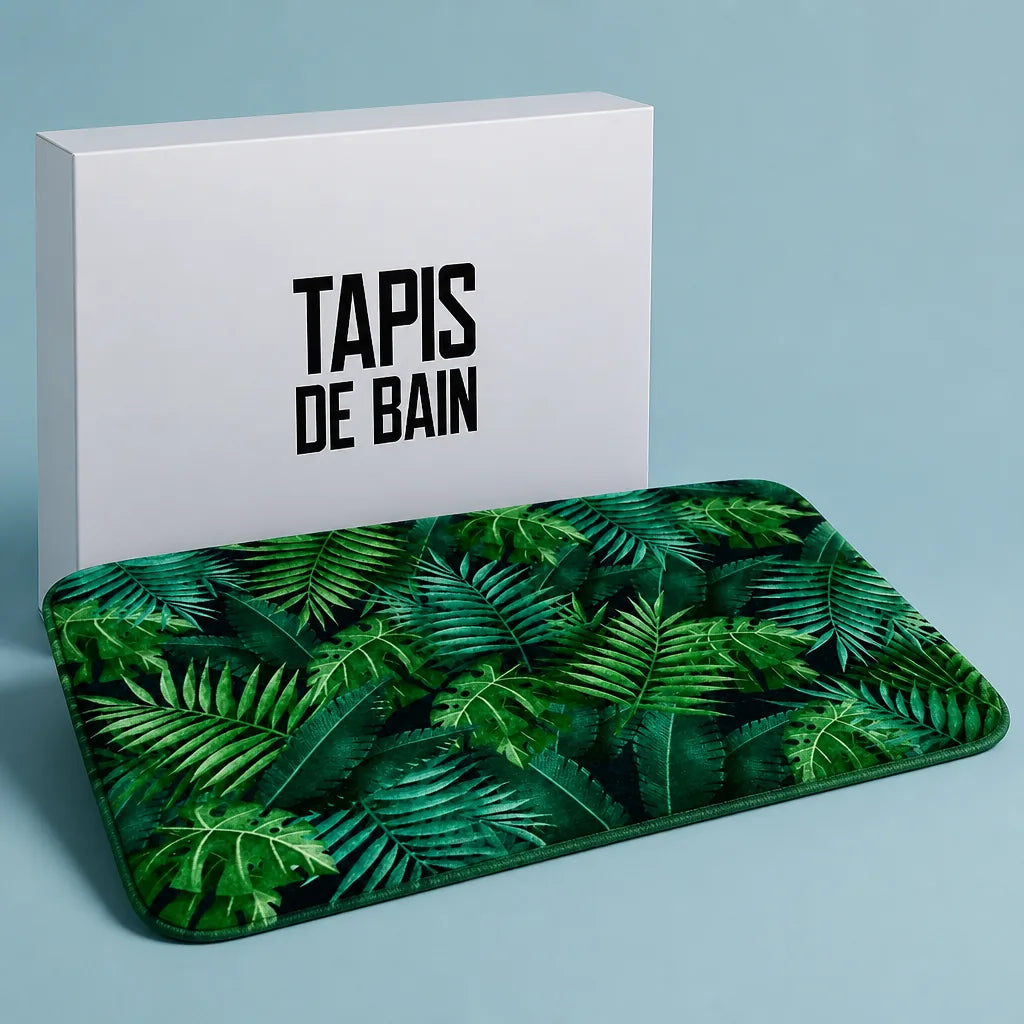 Tapis de bain vert foret tapis de bain
