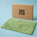 Tapis de bain vert menthe