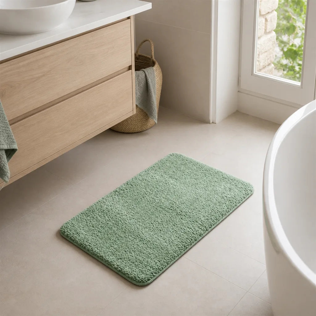 Tapis de bain vert sauge