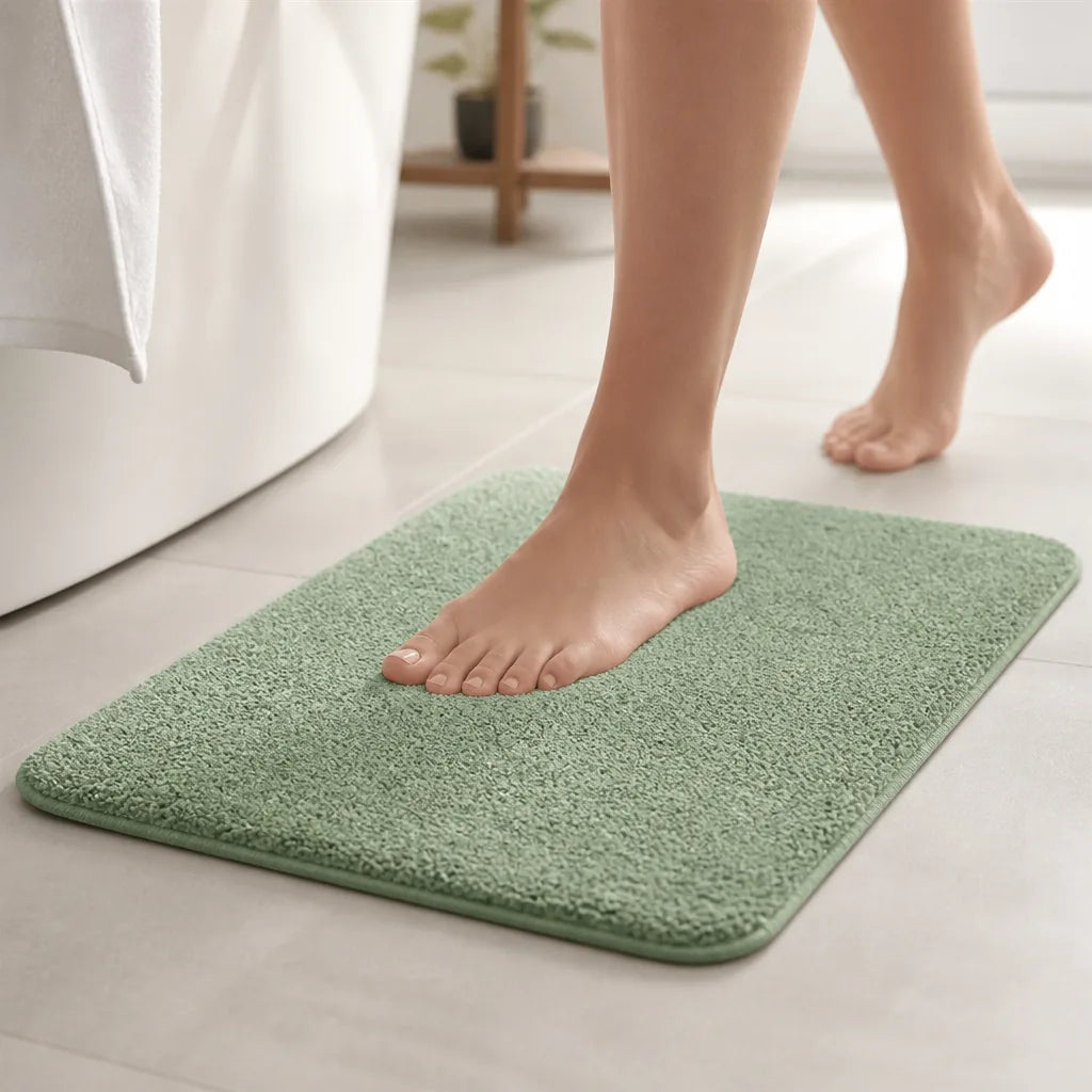 Tapis de bain vert sauge