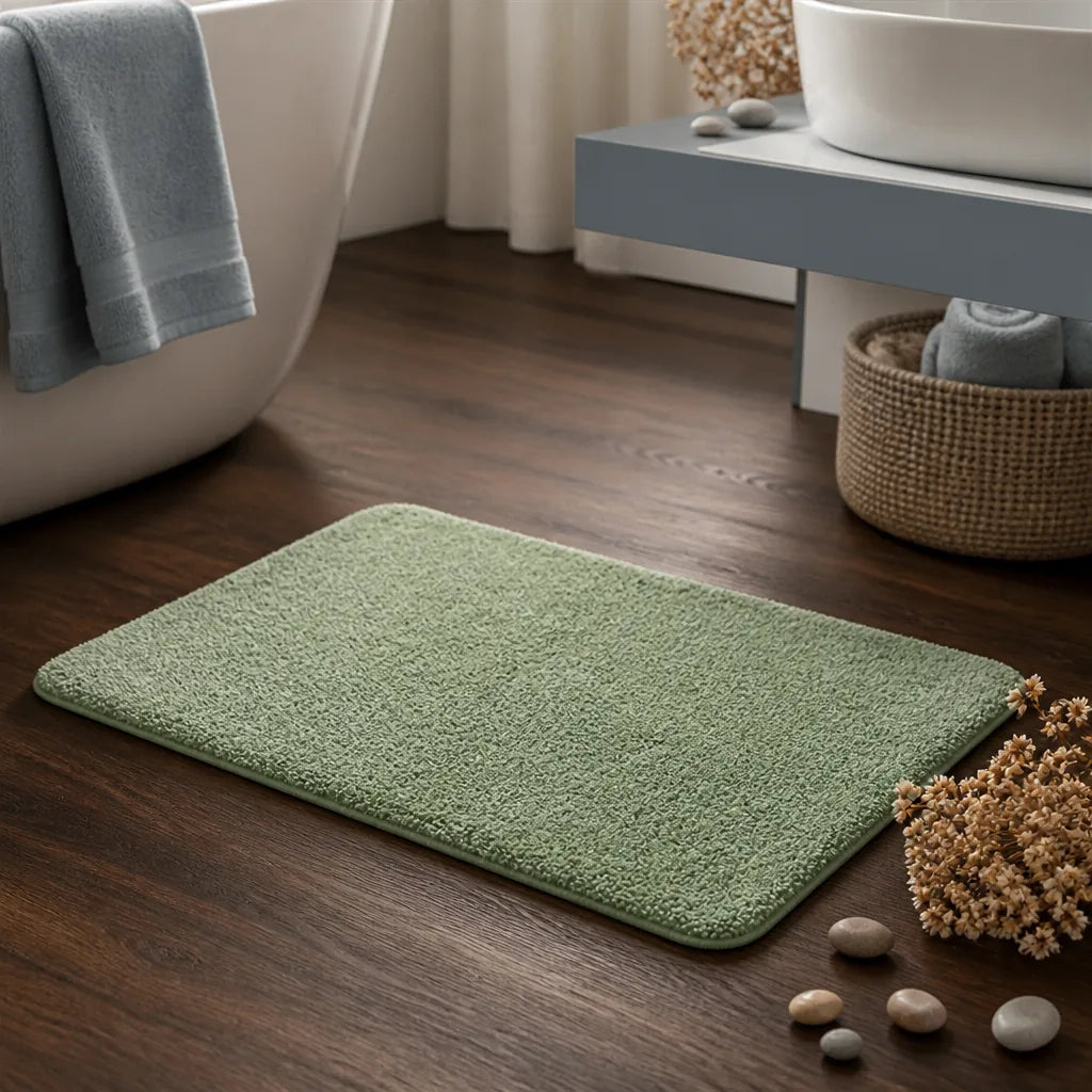 Tapis de bain vert sauge