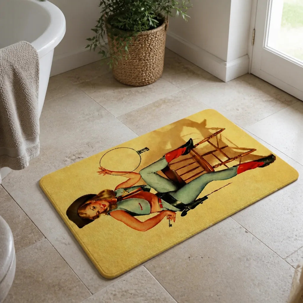 Tapis de bain vintage