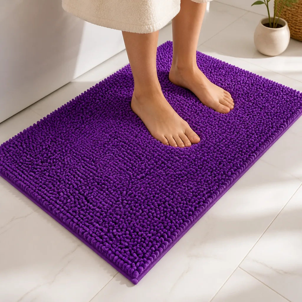 Tapis de bain violet
