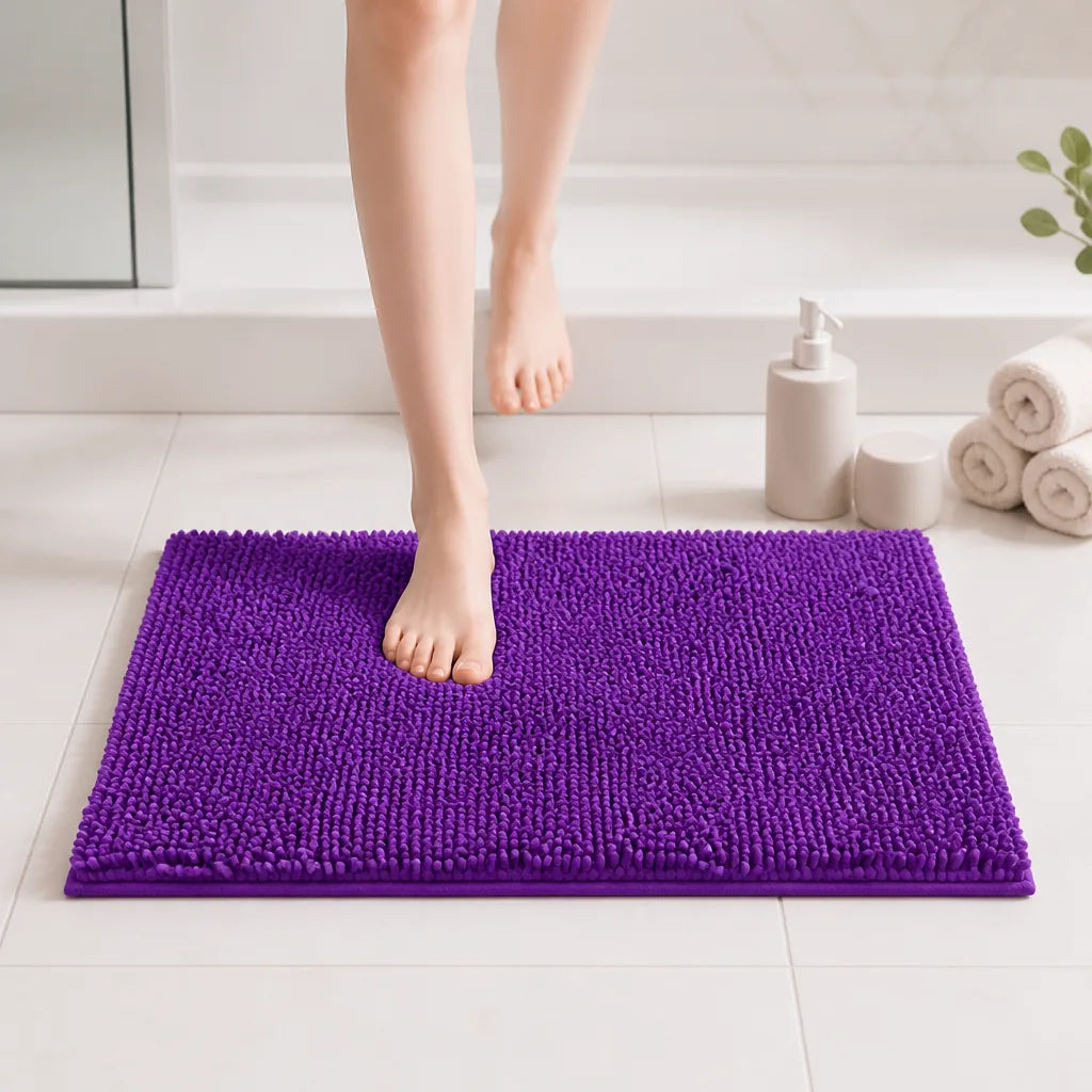 Tapis de bain violet